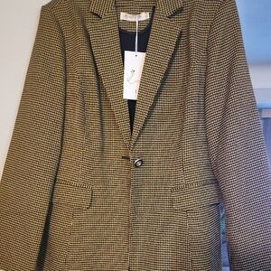 Brown Houndstooth Blazer